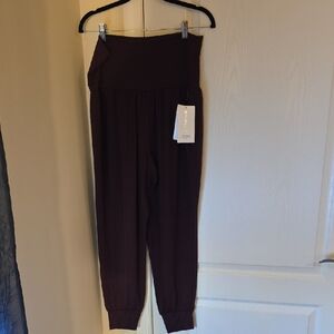 Athleta  Deep Burgundy Studio Joggers